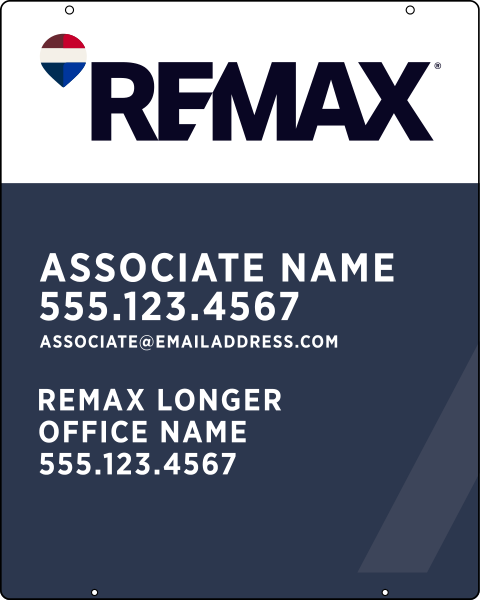Reflective Hanging Associate Name Sign Panel, 30h x 24w, 3mm Aluminum Composite